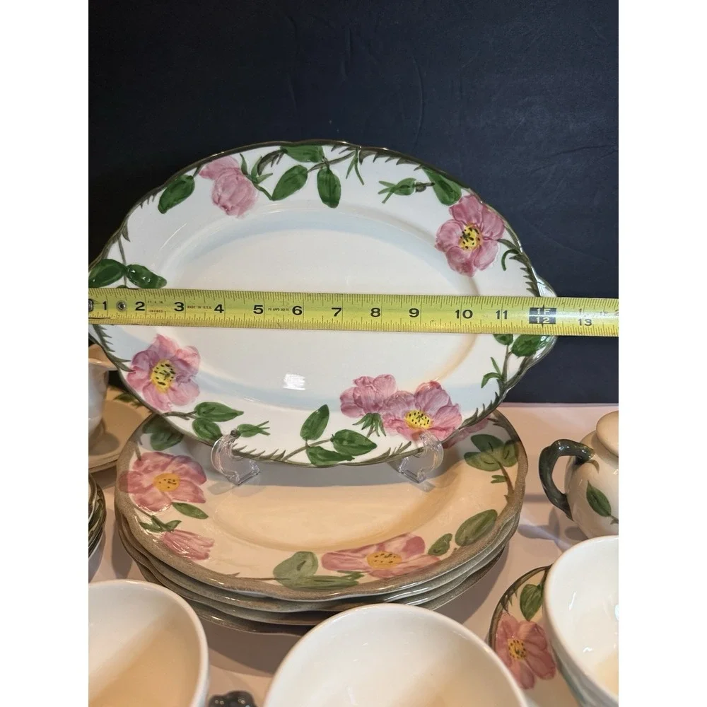 Franciscan Desert Rose 1995 Dinnerware Set 16 Pc Johnson Bros Plates Cups Gravy